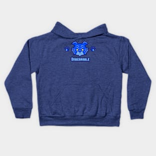 Blue Unbearable - Blue Bear With Claws Kids Hoodie